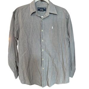 Vintage Polo Sport Ralph Lauren Cotton Gingham Button Down Shirt Sz 10